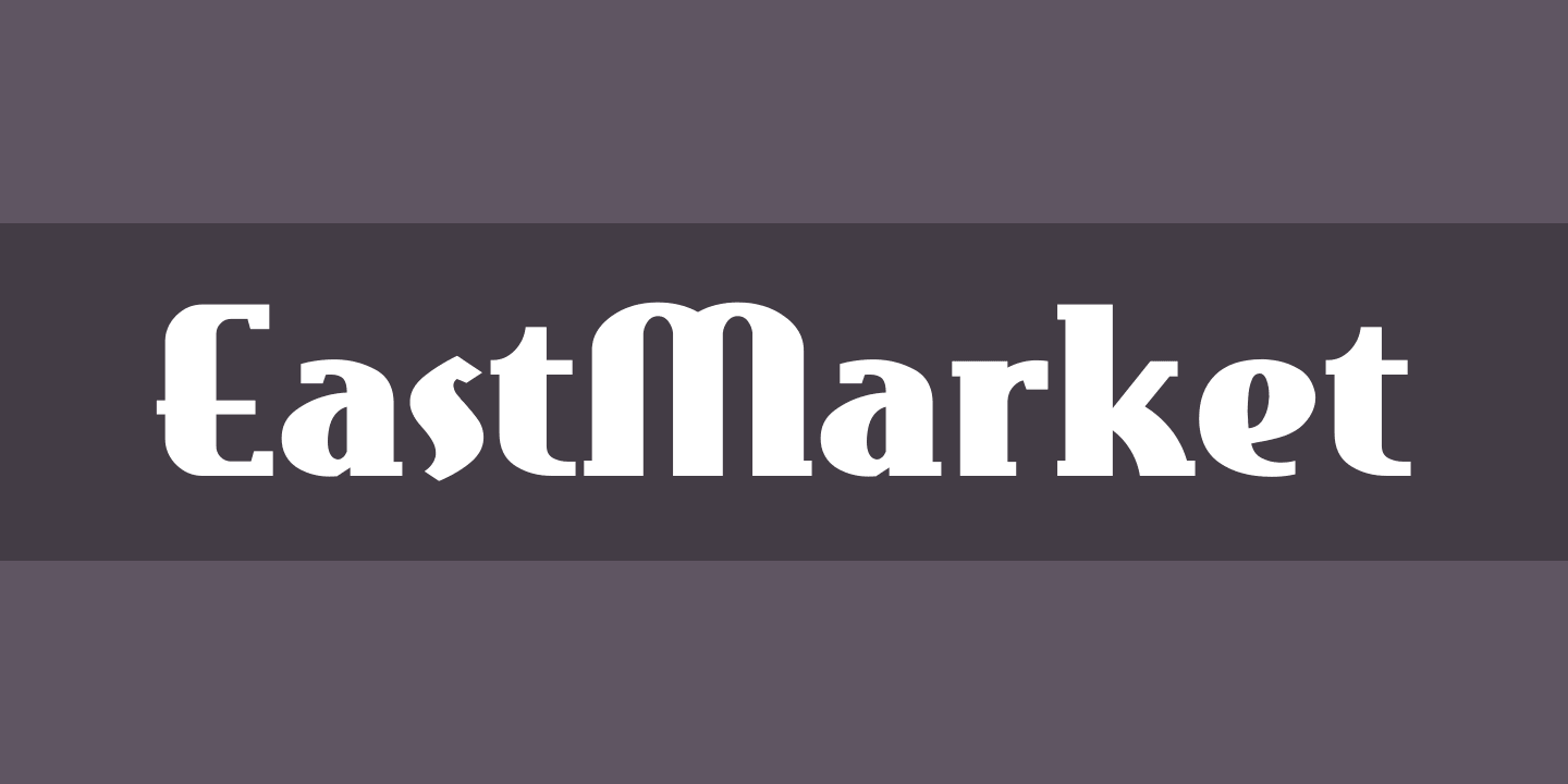 Beispiel einer EastMarket Regular-Schriftart